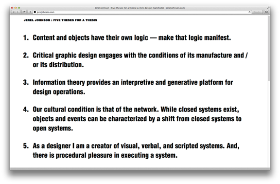 Five Theses for a Theses landing page