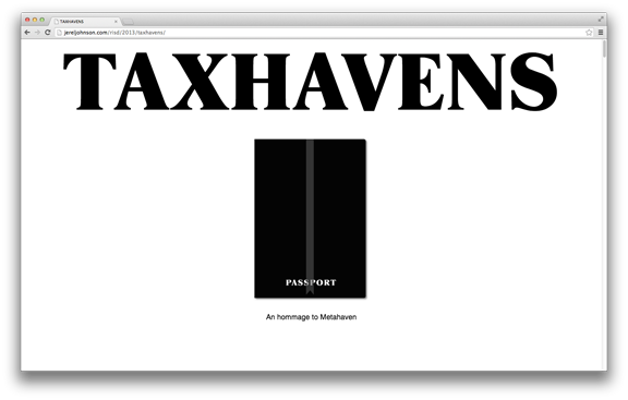 Tax Havens & Networks on the Map